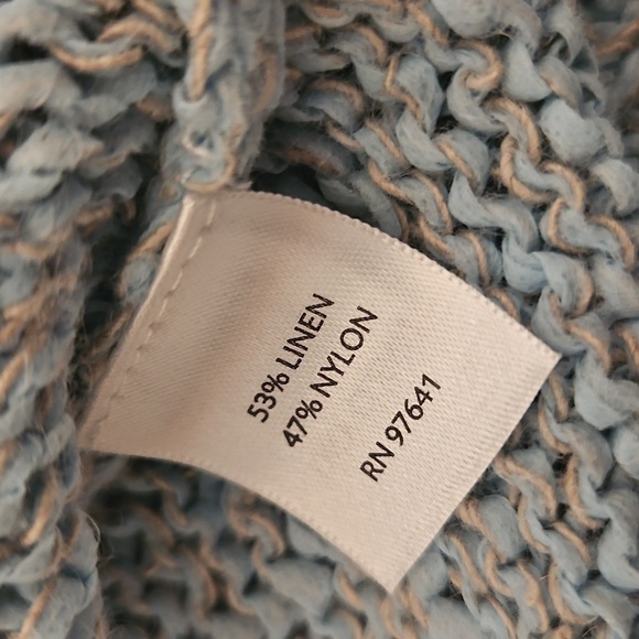 J.Jill Women's Blue Knit Linen Cotton Button-Up Sweater Vest Womens XL - Picture 3 of 8